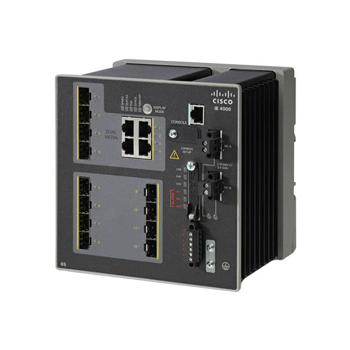 IE-4000-8S4G-E Cisco Industrial Ethernet 4000 Series 8 x Ports SFP 10/100Base-T + 4 x Ports Combo Gigabit SFP Layer 3 Managed Fast Ethernet Network Switch