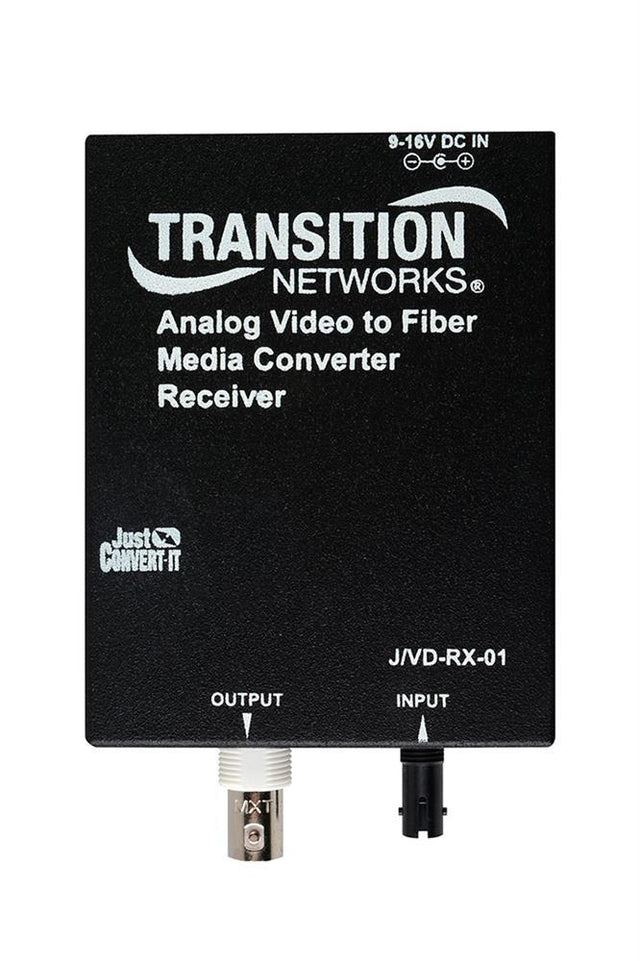 J/VD-RX-01-SA Transition Networks Jline Analog Video Rx (E-Mcr-04 Formfactor) Sa Media Converter