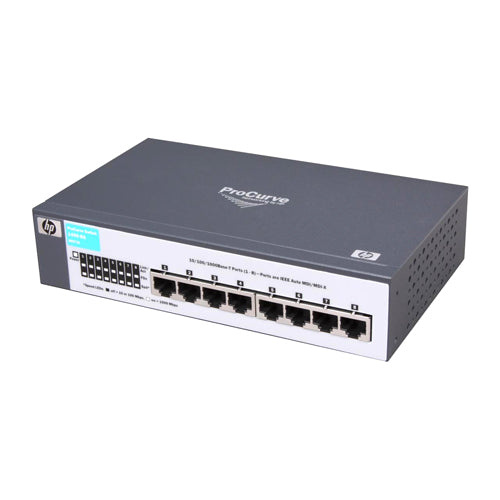 J9077A#ABB HP ProCurve 1400 Series 1400-8G 8 x RJ-45 Ports 10/100/1000Base-T Layer 2 Unmanaged Rack-mountable Gigabit Ethernet Network Switch