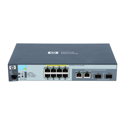 J9298A#ACC HP ProCurve 2520-8G-PoE 8 x RJ-45 Ports PoE 10/100Base-TX LAN + 2 x RJ-45 GE Ports + 2 x SFP (mini-GBIC) Ports Layer 2 Managed Rack-mountable Fast Ethernet Network Switch