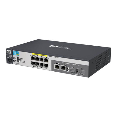 J9562AR#ACC HP Aruba 2915 Series 2915-8G-PoE 8 x RJ-45 Ports PoE 10/100/1000Base-T + 2 x Dual Personality RJ-45/SFP Ports PoE Layer 3 Managed Rack-mountable Gigabit Ethernet Network Switch