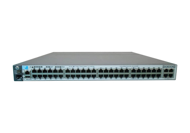 J9586AR#B8X - HP E3800 Series 3800-48G-4XG 48 x Ports 48 x Ports 10/100/1000Base-T + 4 x SFP+ Layer 4 Managed Rack-mountable Gigabit Ethernet Network Switch