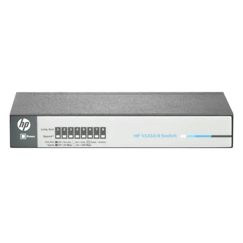 J9661A#ABB HP OfficeConnect 1410-8G 8 x Ports 10/100Base-TX Layer 2 Unmanaged 1U Rack-mountable Fast Ethernet Network Switch