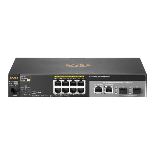 J9774A#ABB HP 2530 Series 2530-8G-PoE+ 8 x Ports PoE+ 10/100/1000Base-T + 2 x Combo Gigabit SFP Ports Layer 2 Managed Rack-mountable Gigabit Ethernet Network Switch