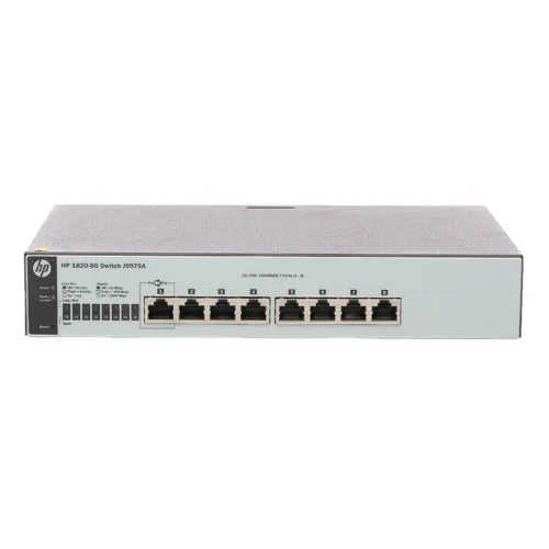 J9979A#ACQ HP OfficeConnect 1820 Series 1820-8G RJ-45 8 x Ports 10/100/1000Base-T Layer 2 Managed Rack-mountable Gigabit Ethernet Network Switch