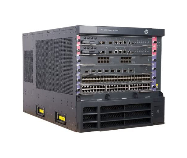 JC654-61001 HP 12500 Series 12504 4 x Open Module Slots 10U Rack-mountable Layer 3 Managed AC Network Switch Chassis