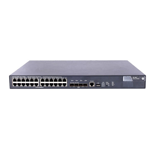 JG254AC HP Flex Fabric 5800 Series 5800-24G-Poe+ 24 x RJ-45 Ports PoE+ 10/100/1000Base-T + 4 x SFP+ Layer 3 Managed Rack-mountable Gigabit Ethernet Network Switch