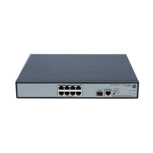 JG350A HP 1910 Series 1910-8G-PoE+ 8 x RJ-45 Ports PoE+ 10/100/1000Base-T + 1 x SFP Port Layer 3 Managed 1U Rack-mountable Gigabit Ethernet Network Switch