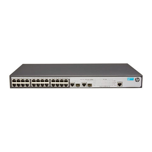 JG539A#ABA HP OfficeConnect 1910 Series 1910-24-PoE+ 24 x Ports PoE+ 10/100Base-TX + 2 x Dual Personality SFP Ports Layer 3 Managed Rack-Mountable Fast Ethernet Network Switch