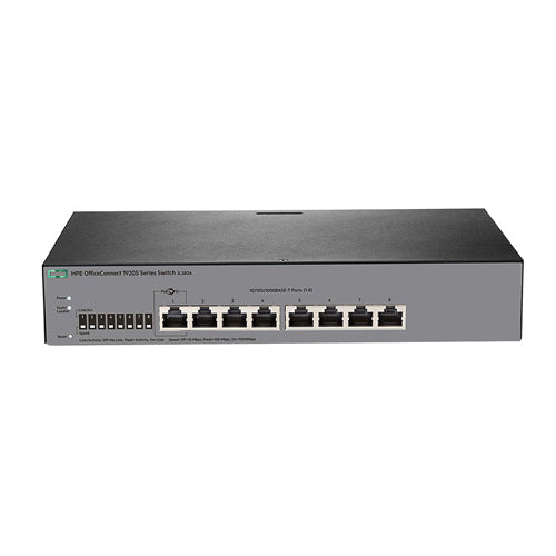 JL380A#ACE HP OfficeConnect 1920 Series 1920S 8G 8 x RJ-45 Ports 10/100/1000Base-T Layer 3 Managed Rack-mountable Gigabit Ethernet Network Switch