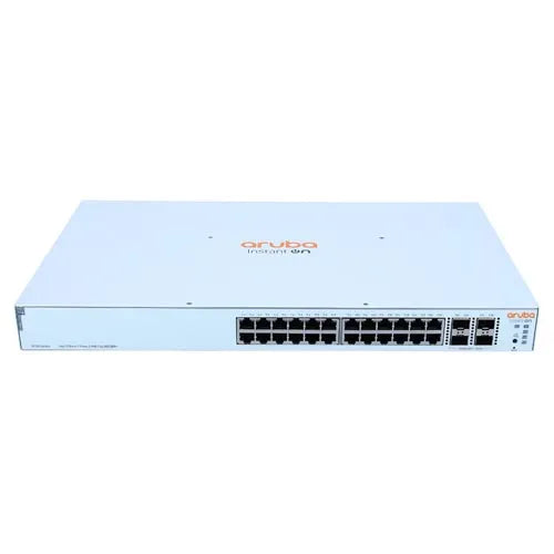 JL684A HP Aruba Instant On 1930 24G 24 x Ports 1000Base-T Class4 PoE+ + 4 x Ports 10GbE SFP+ 1U Rack-mountable Layer 3 Managed Gigabit Ethernet Network Switch