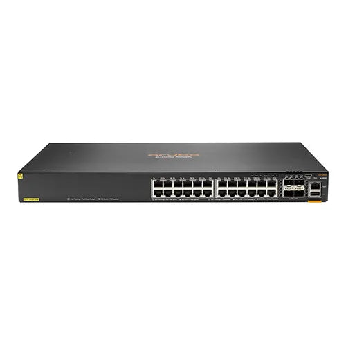 JL724B#ABB HP Aruba CX 6200F 24x RJ-45 1000Base-T 4x 1/10G SFP+ 1x USB-C Console 1x RJ-45 Console 1x OOBM 1x USB Type-A Host port Switch