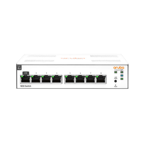 JL810-61001 HP Aruba Instant On 1830 8 X 10/100/1000Base-T Rack-Mountable Layer 2 Managed Gigabit Ethernet Network Switch