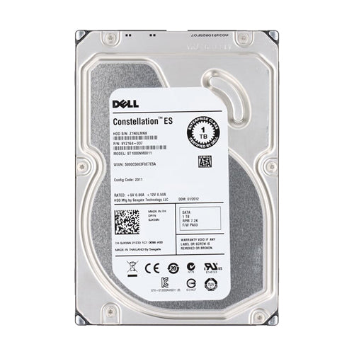 JX56N Dell 1TB 7200RPM SATA 6Gb/s Hot-Pluggable 32MB Cache 3.5-Inch Hard Drive for PowerEdge & PowerVault Servers