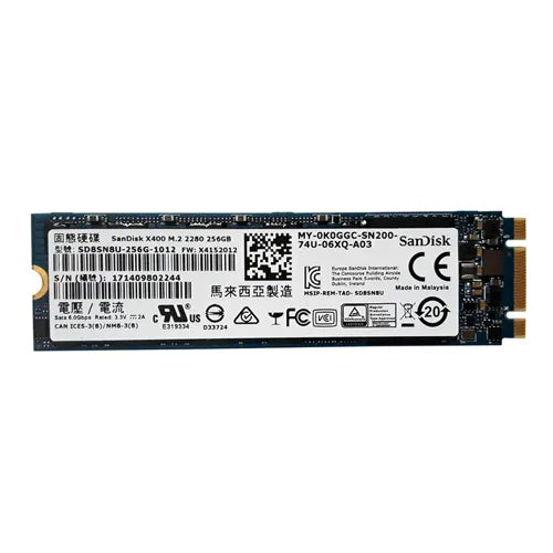 K0GGC Dell 256GB Triple-Level Cell SATA 6Gb/s M.2 2280 Solid State Drive for Latitude Notebook
