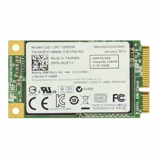 K2FVY Dell 128GB Multi-Level Cell Mini PCI Express mSATA Solid State Drive