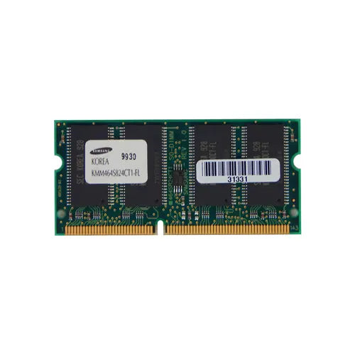 KMM464S824CT1-FL - Samsung 64MB 100MHz PC100 non-ECC Unbuffered 144-Pin SoDimm Memory Module