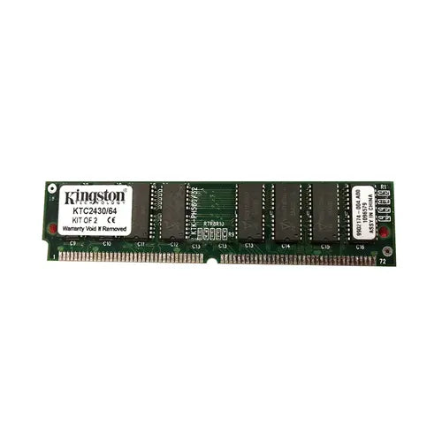 KTC2430/64 - Kingston 64MB Kit (2 X 32MB) EDO non-ECC 60ns 72-Pin SIMM Memory