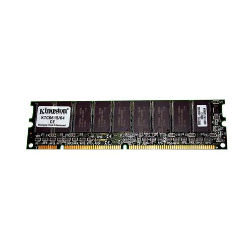 KTC6615/64 - Kingston 64MB 100MHz PC100 ECC Unbuffered CL2 168-Pin UDIMM 3.3V Rank Memory Module