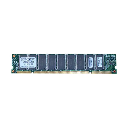 KTM-H70/512 - Kingston Technology 512MB Kit (2 X 256MB) 100MHz PC100 ECC Unbuffered CL2 200-Pin DIMM 3.3V Memory