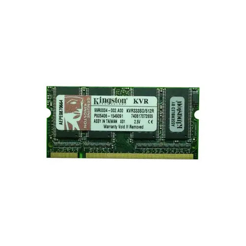 KVR333SO/512R - Kingston 512MB DDR-333MHz PC2700 non-ECC Unbuffered CL2.5 200-Pin SoDimm Memory Module
