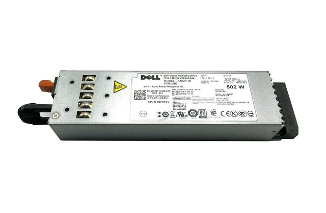 0KY091 - Dell 502-Watts 100-240V AC 50-60Hz Power Supply for PowerEdge R610 - Orange Hardwares