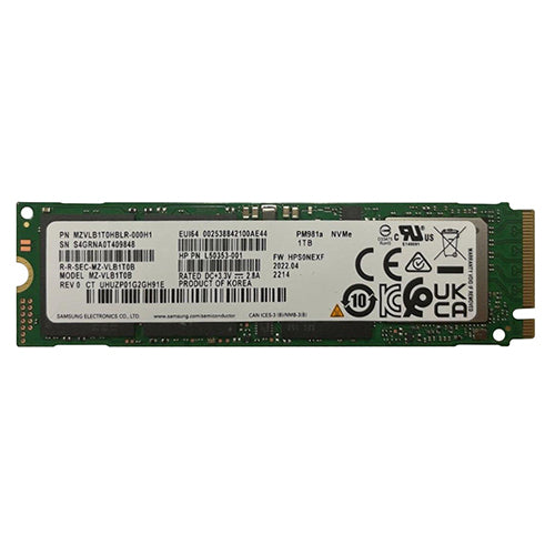 L50353-001 HP 1TB TLC PCI Express x3 NVMe M.2 2280 Solid State Drive