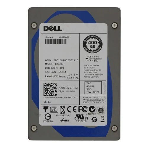 LB406S SanDisk Lightning 400GB Multi-Level Cell SAS 6Gb/s Write Intensive High-Endurance Enterprise Solid State Drive