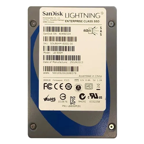 LB806M SanDisk Lightning 800GB Multi-Level Cell SAS 6Gb/s Mixed-Use 2.5-Inch Solid State Drive