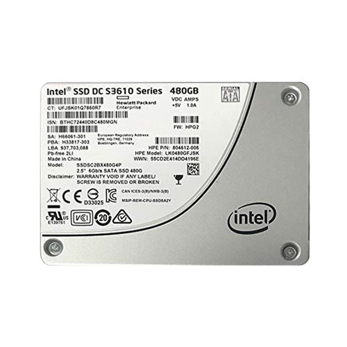 LK0480GFJSK HP 480GB Multi-Level Cell SATA 6Gb/s Hot Pluggable Mixed Use-2 SFF 2.5-Inch Solid State Drive with 2.5-Inch Smart Carrier for ProLiant ML350p Gen9