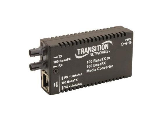 M/E-TX-FX-01(SM)-AR Transition Networks Mini 100Basetx To 100Basefx Sc Sm 20Km 3.3V - Ar Media Converter