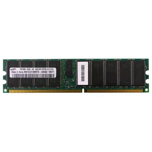 M312L5128MT0-CB3 Samsung 4GB DDR-333MHz PC2700 ECC Registered RDIMM CL2.5 4Rx4 2.5V 184-Pin Memory Module