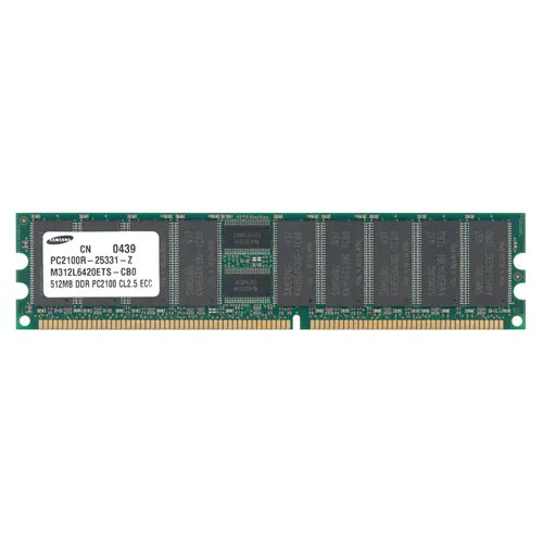 M312L6420ETS-CB0 Samsung 512MB DDR-266MHz PC2100 ECC Registered RDIMM CL2.5 1Rx4 2.5V 184-Pin Memory Module