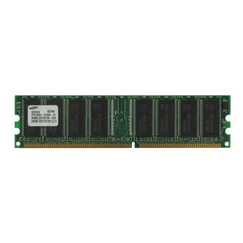 M368L3223DTM-CB3 Samsung 256MB DDR-333MHz PC2700 Non-ECC Unbuffered UDIMM CL2.5 1Rx8 2.5V 184-Pin Memory Module