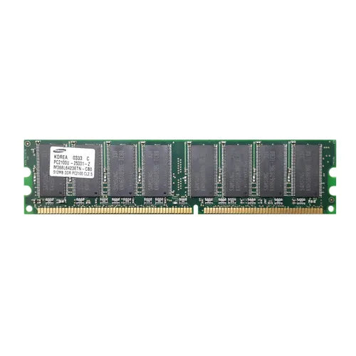 M368L6423ETN-CB0 Samsung 512MB DDR-266MHz PC2100 Non-ECC Unbuffered UDIMM CL2.5 2Rx8 2.5V 184-Pin Memory Module