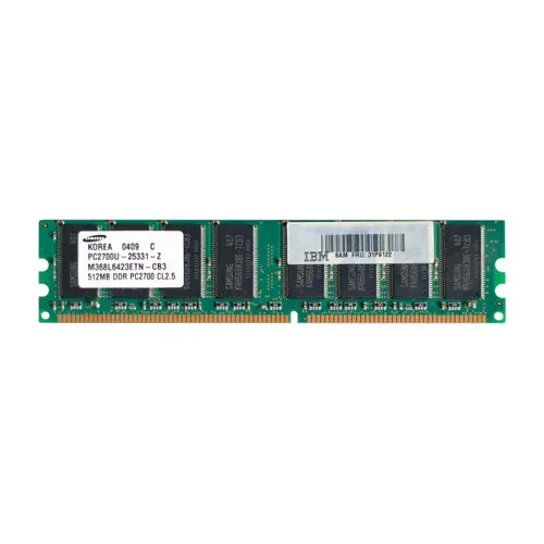 M368L6423ETN-CB3 Samsung 512MB DDR-333MHz PC2700 Non-ECC Unbuffered UDIMM CL2.5 2Rx8 2.5V 184-Pin Memory Module