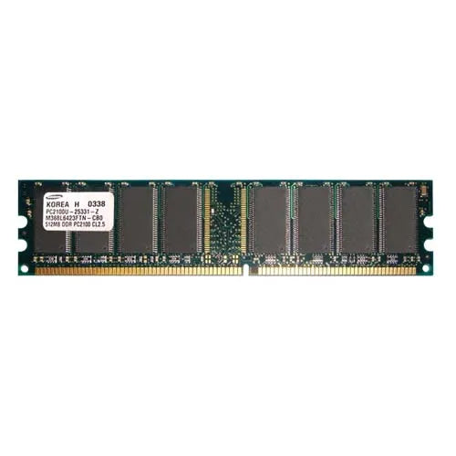 M368L6423FTN-CB0 Samsung 512MB DDR-266MHz PC2100 Non-ECC Unbuffered UDIMM CL2.5 2Rx8 2.5V 184-Pin Memory Module