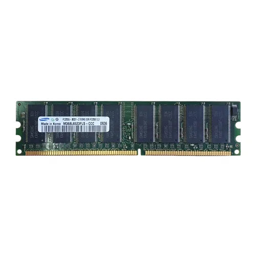 M368L6523FLS-CCC Samsung 512MB DDR-400MHz PC3200 Non-ECC Unbuffered UDIMM CL3 1Rx8 2.5V 184-Pin Memory Module