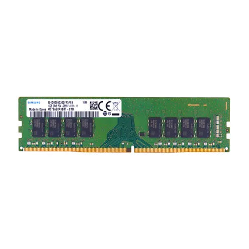 M378A2K43BB1-CTD Samsung 16GB DDR4-2666MHz PC4-21300 Non-ECC Unbuffered UDIMM CL19 2Rx8 1.2V 288-Pin Memory Module