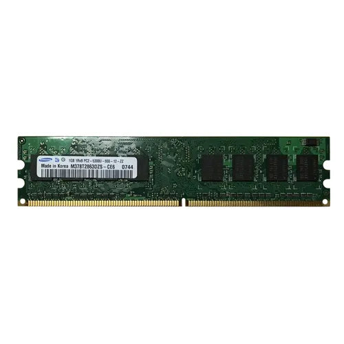 M378T2863DZS-CE6 Samsung 1GB DDR2-667MHz PC2-5300 Non-ECC Unbuffered UDIMM CL5 1Rx8 1.8V 240-Pin Memory Module