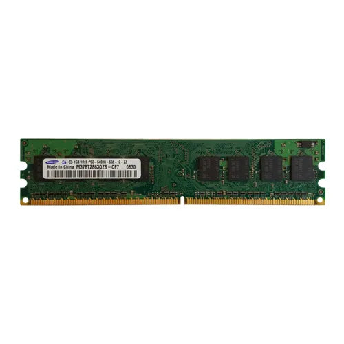 M378T2863QZS-CF7 Samsung 1GB DDR2-800MHz PC2-6400 Non-ECC Unbuffered UDIMM CL6 1Rx8 1.8V 240-Pin Memory Module