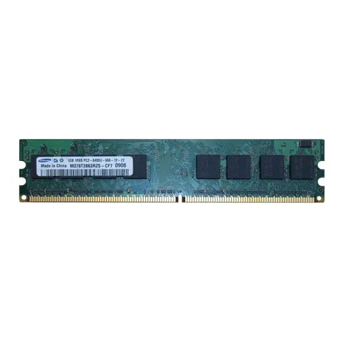M378T2863RZS-CF7 Samsung 1GB DDR2-800MHz PC2-6400 Non-ECC Unbuffered UDIMM CL6 1Rx8 1.8V 240-Pin Memory Module