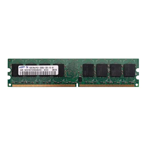 M378T2953BZ0-KCC Samsung 1GB DDR2-400MHz PC2-3200 Non-ECC Unbuffered UDIMM CL3 2Rx8 1.8V 240-Pin Memory Module