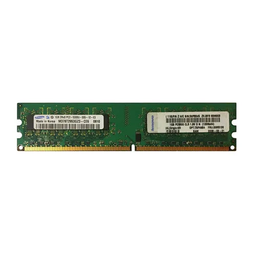M378T2953GZ3-CE6 Samsung 1GB DDR2-667MHz PC2-5300 Non-ECC Unbuffered UDIMM CL5 2Rx8 1.8V 240-Pin Memory Module