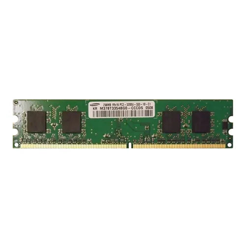 M378T3354BG0-CCC Samsung 256MB DDR2-400MHz PC2-3200 Non-ECC Unbuffered UDIMM CL3 1Rx16 1.8V 240-Pin Memory Module