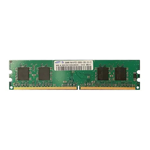M378T3354BZ0-CCC Samsung 256MB DDR2-400MHz PC2-3200 Non-ECC Unbuffered UDIMM CL3 1Rx16 1.8V 240-Pin Memory Module