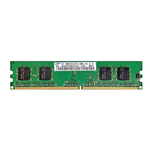 M378T3354CZ0-CD5 Samsung 256MB DDR2-533MHz PC2-4200 Non-ECC Unbuffered UDIMM CL4 1Rx16 1.8V 240-Pin Memory Module