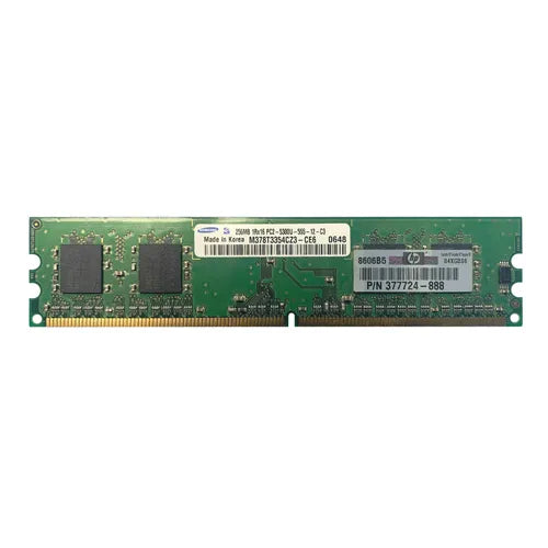 M378T3354CZ3-CE6 Samsung 256MB DDR2-667MHz PC2-5300 Non-ECC Unbuffered UDIMM CL5 1Rx16 1.8V 240-Pin Memory Module
