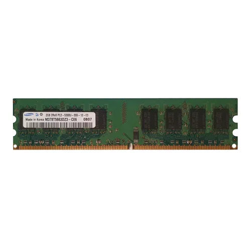 M378T5663DZ3-CE6 Samsung 2GB DDR2-667MHz PC2-5300 Non-ECC Unbuffered UDIMM CL5 2Rx8 1.8V 240-Pin Memory Module