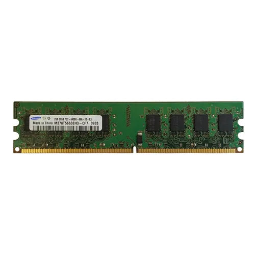 M378T5663EH3-CF7 Samsung 2GB DDR2-800MHz PC2-6400 Non-ECC Unbuffered UDIMM CL6 2Rx8 1.8V 240-Pin Memory Module